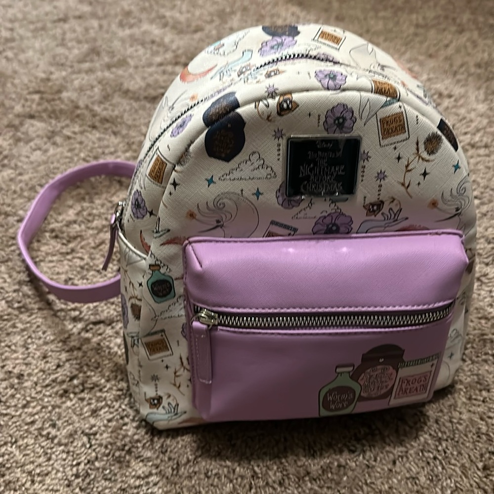 Nightmare before Christmas mini backpack with zero and deadly night sade design